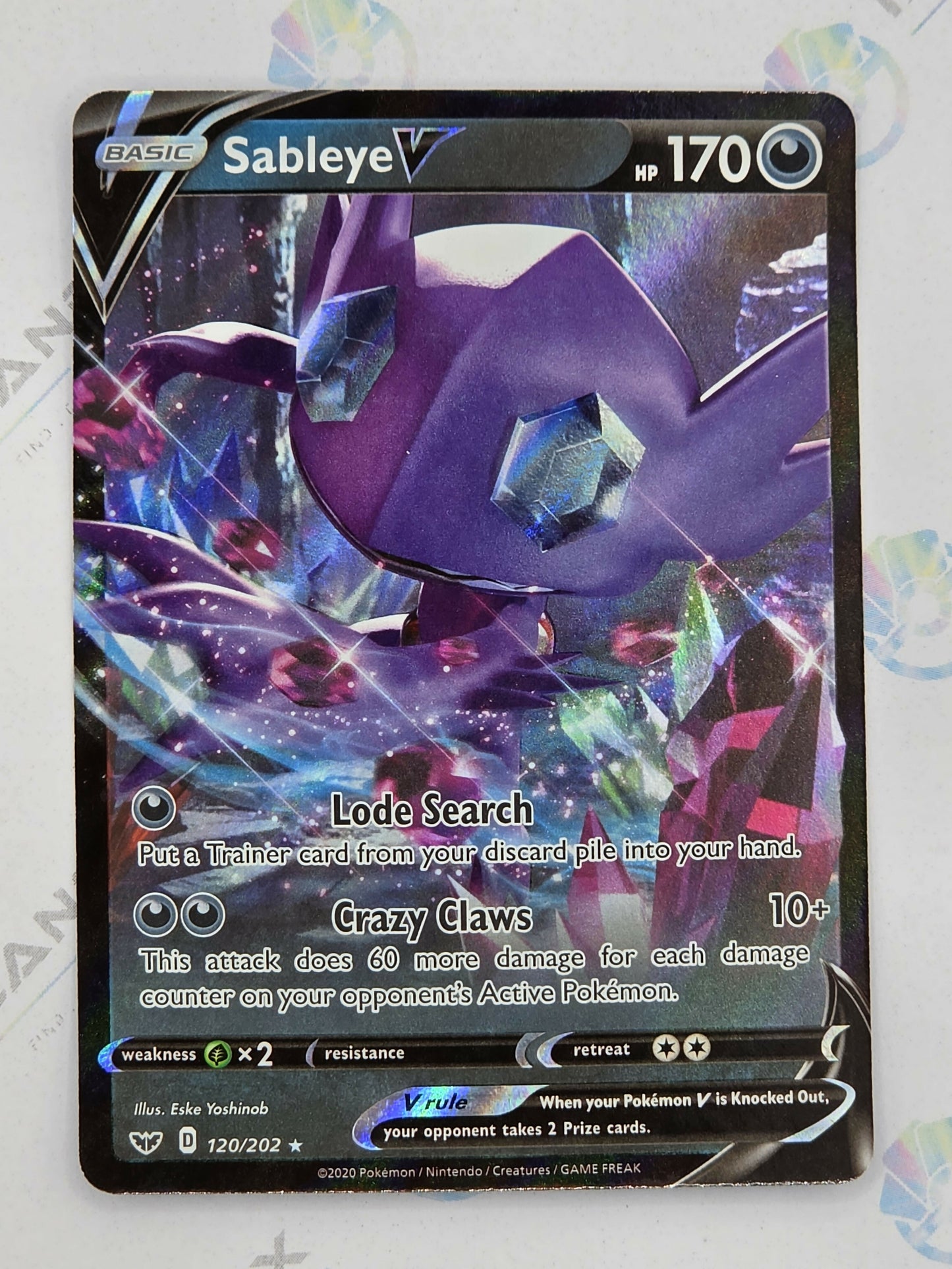 Sableye V - Sword & Shield Base Set - 120/202