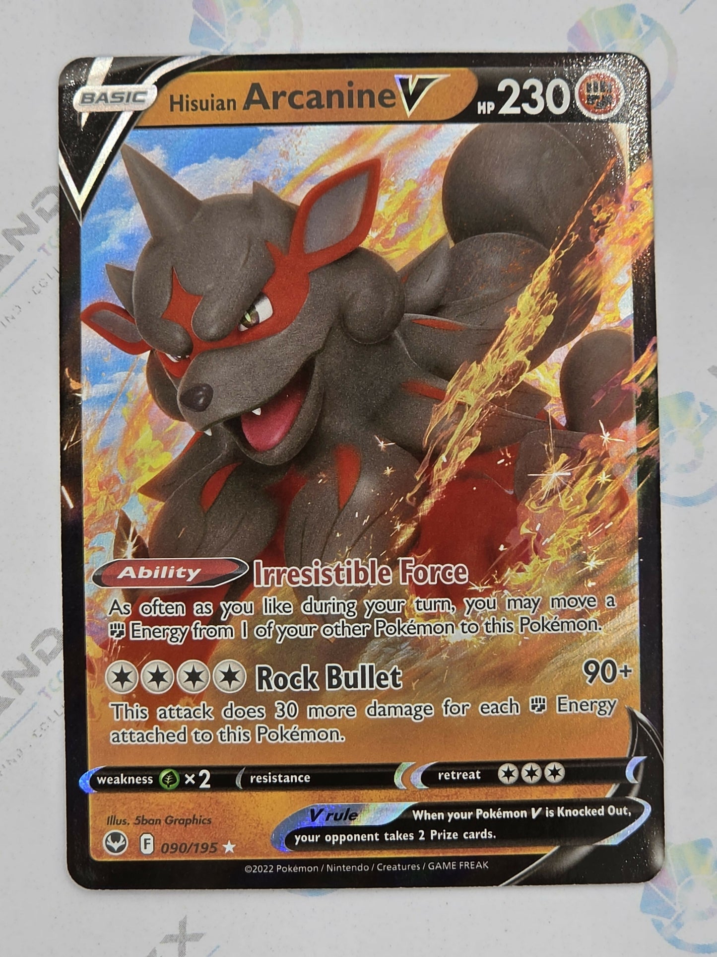 Hisuian Arcanine V - Silver Tempest - 090/195
