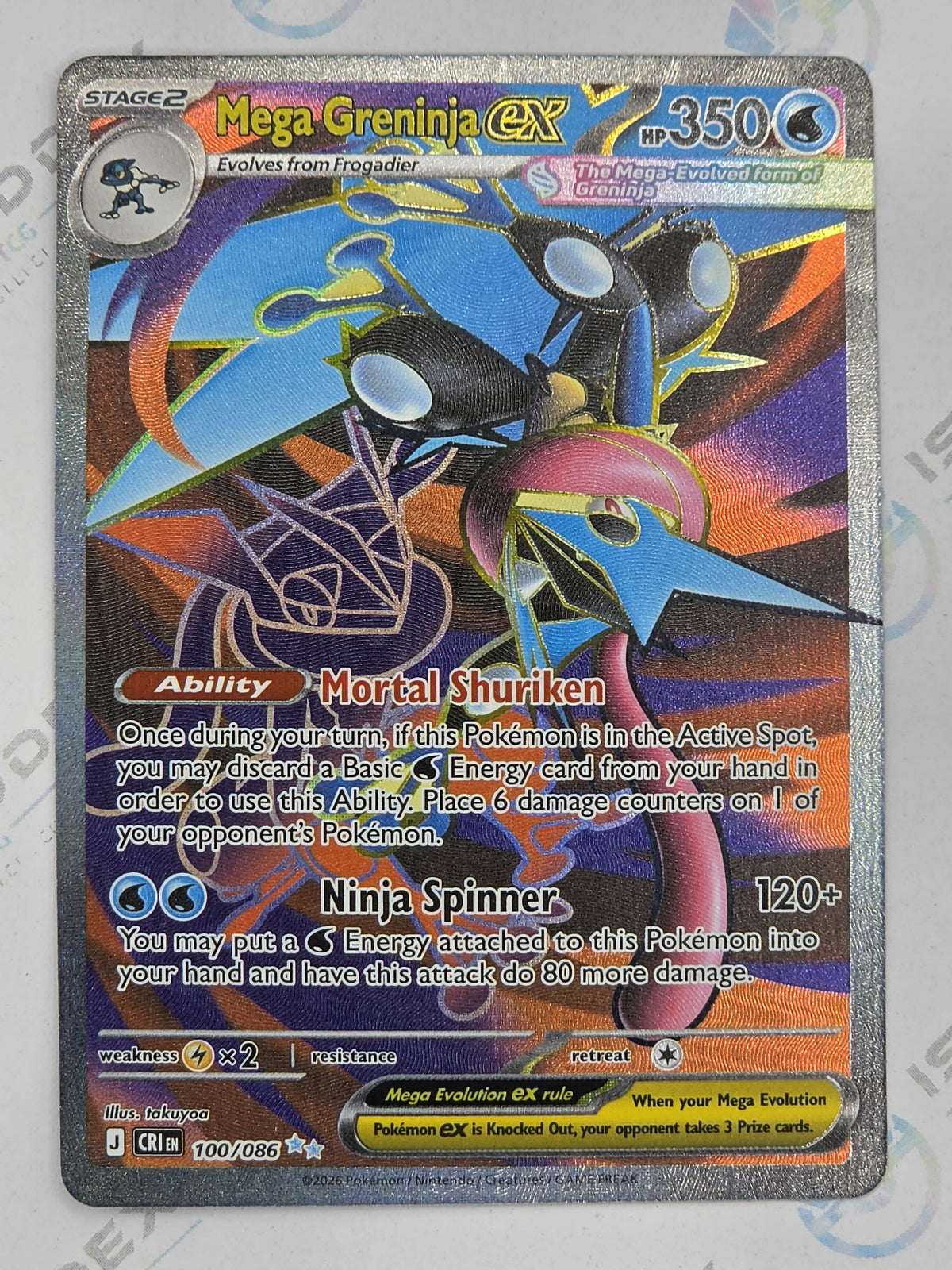 • Mega Greninja ex - Chaos Rising - 100/086